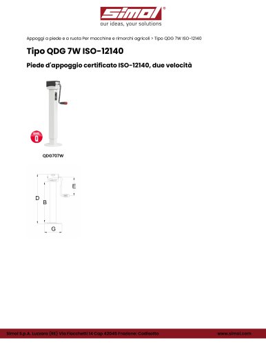 Tipo QDG 7W ISO-12140