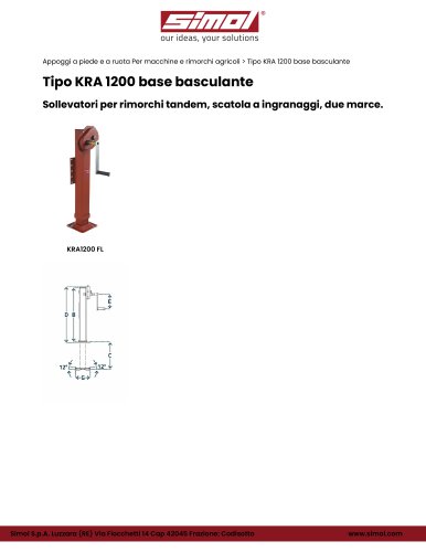 Type KRA 1200 skidfoot