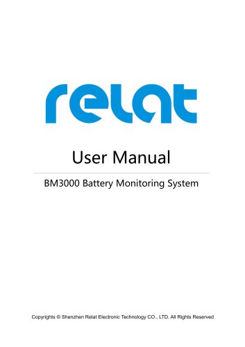 BM3000 Battery Monitoring System Manual