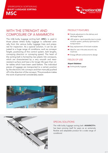 BULKY LUGGAGE SORTING MSC