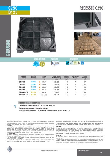 CHIUSINO RECESSED- CLASSE C250