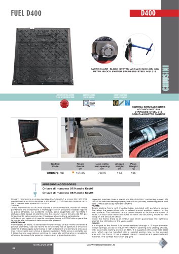 FUEL CON BLOCK SYSTEM- CLASSE D400