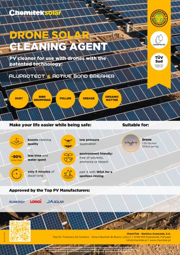 DRONE SOLAR  CLEANING AGENT