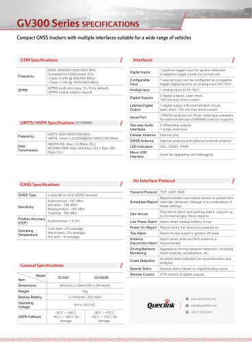 GV300-Compact GNSS trackers with multiple interfaces suitable for a wide range of vehicles