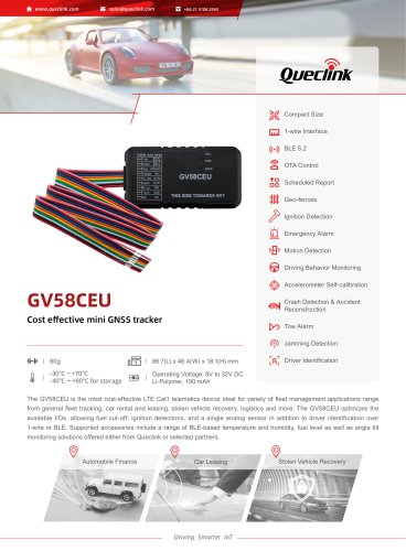 GV58CEU-Cost effective mini GNss tracker