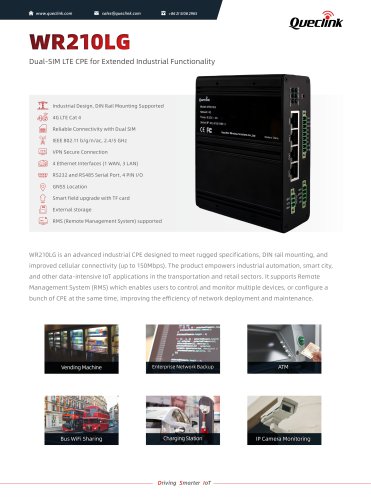 WR210LG-Dual-SlM LTE CPE for Extended Industrial Functionality
