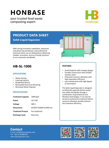 Solid-Liquid Separator HB-SL-1000