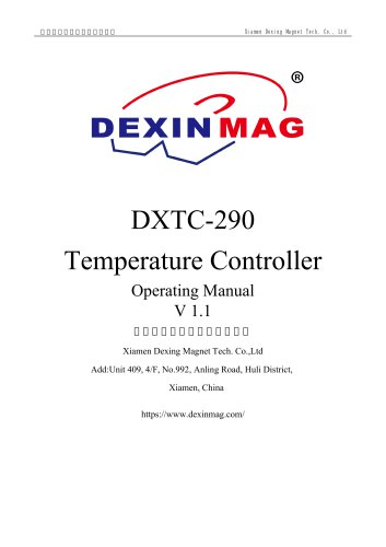 Operating Manual of DXTC-290 Temperature Controller