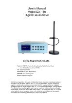 User Manual of DX-180 High-precision AC and DC Gauss Tesla Meter