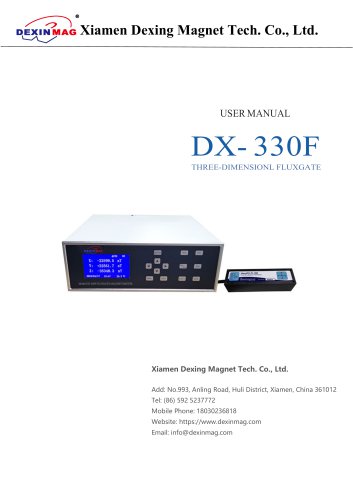 User Manual of DX-330F Fluxgate Magnetometer