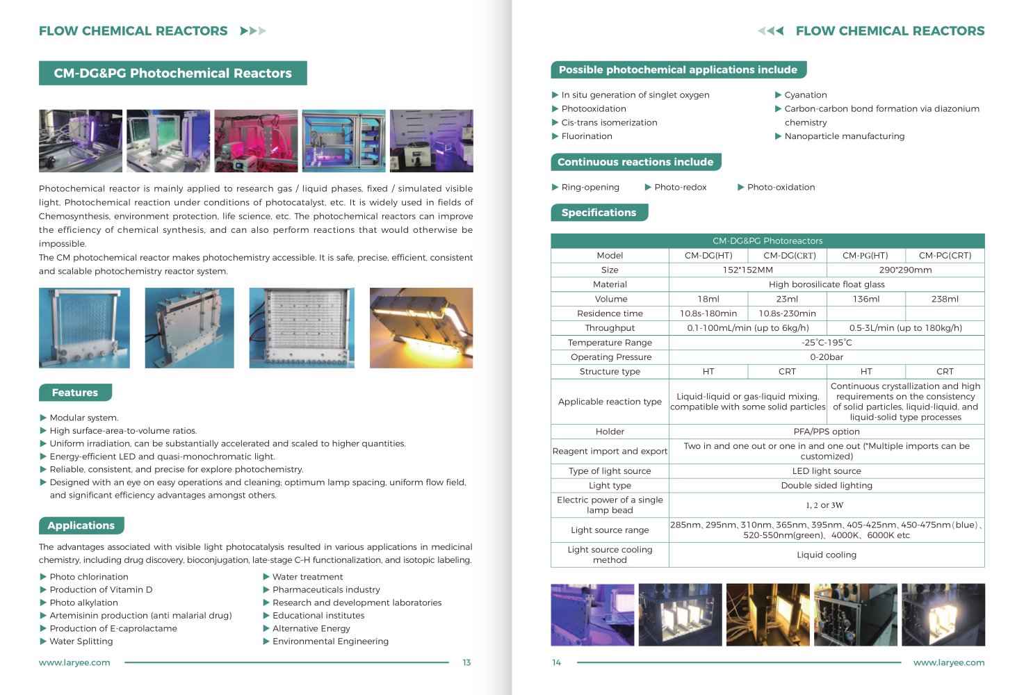 LARYEE Continuous Photochemical Microreacto CM-DG&PG - Laryee technology co.,ltd