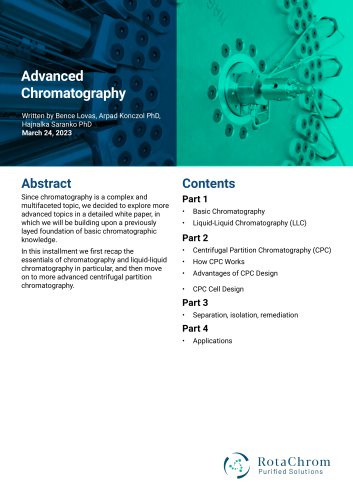 Whitepaper - Advanced chromatography