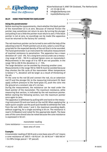 Hand penetrometer