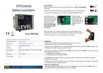 CTS Economy Tank Level Battery Alarm - Manual