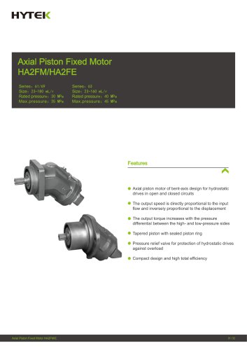 HA2FM-E Axial Piston Fixed Motor