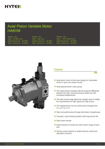 HA6VM Axial Piston Variable Motor