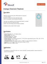 HZ-CR01A Analogue Cleanroom Telephone Datasheet