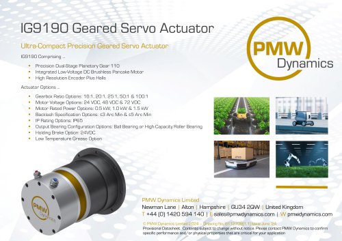 IG9190 Geared Servo Actuator