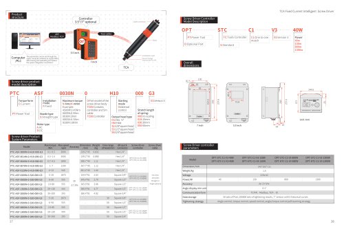 TCA Fixed Current Intelligent Screw Driver Model