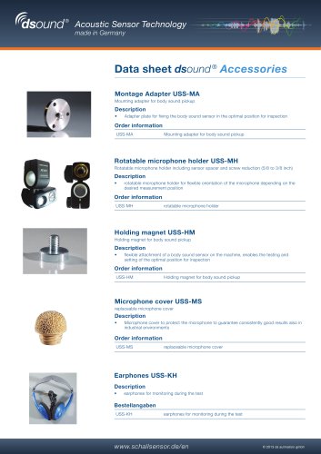 Data sheet dsound® Accessories