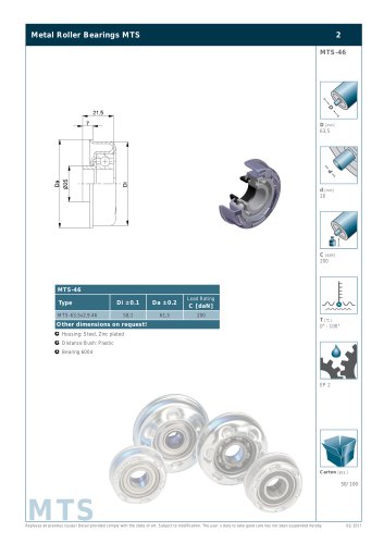 Metal Roller Bearings MTS