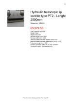 Hydraulic telescopic lip leveller type PT2