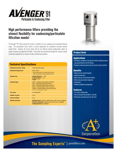 Particulate & coalescing filter AVENGER 91