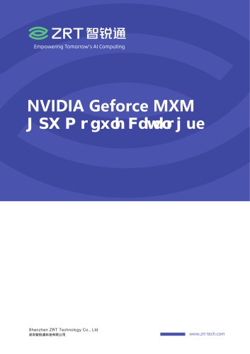 ZRT NVIDIA Geforce MXM GPU Card Catalog