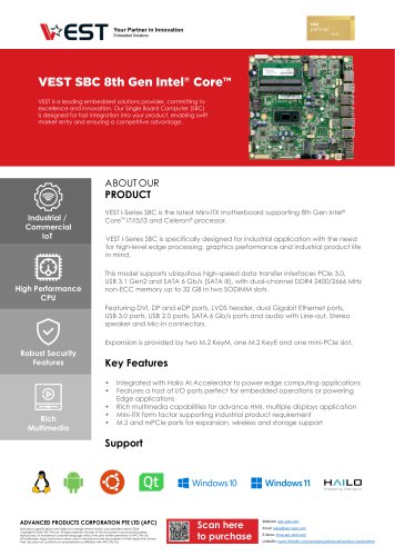 VEST SBC 8th Gen Intel® Core™