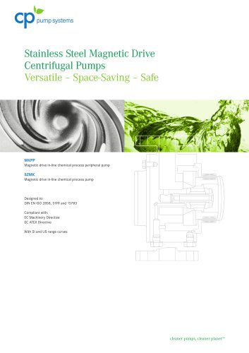 Stainless Steel Magnetic Drive Centrifugal Pumps