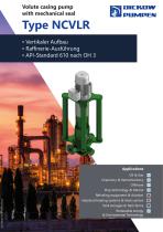 Volute casing pump with mechanical seal Type NCVLR 