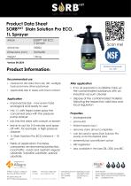 Product Data Sheet SORB®XT Stain Solution Pro ECO, 1L Sprayer