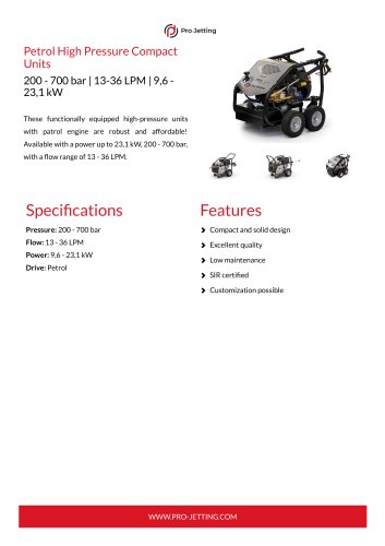 Petrol High Pressure Compact Units