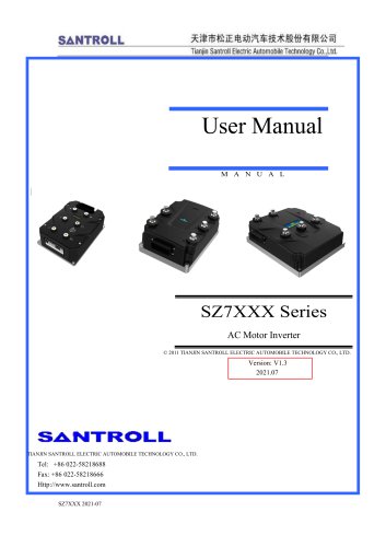 SZ7XXXAC Motor Inverter User Manul N_8