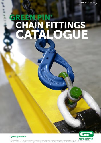 GREEN PIN®  CHAIN FITTINGS  CATALOGUE