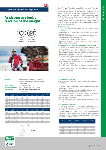 Green Pin Tycan® Lifting Chain