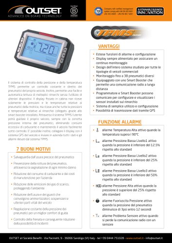 TPMS OUTSET scheda tecnica