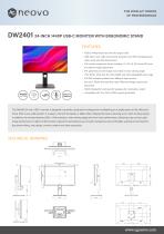 DW2401 24-INCH 1440P USB-C MONITOR WITH ERGONOMIC STAND
