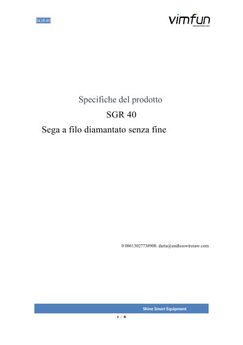Sega a filo diamantato SGR 40 per vetro ottico