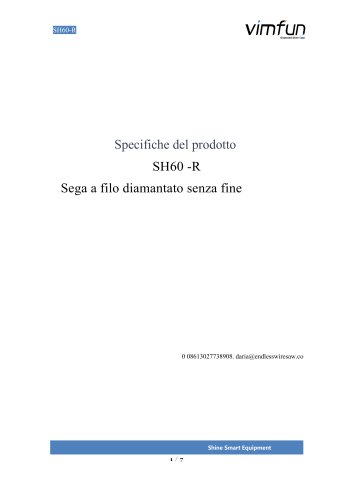 Sega a filo diamantato SH60-R per quarzo