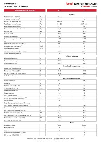 Scheda tecnica neoTower® 5.0, 7.2 (Toyota)