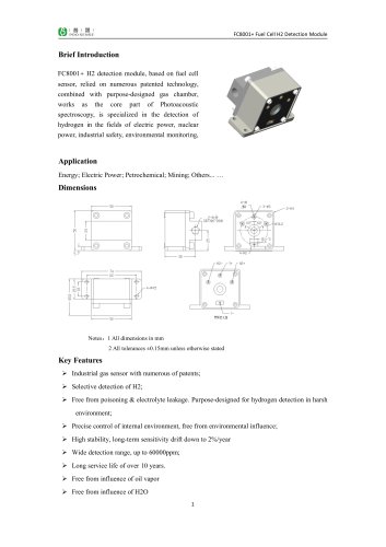 FC8001+ Fuel Cell H2 Detection Module