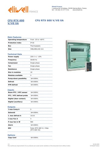 CFU RTX 600 V/VS XA / CFU RTX 600 V/VS XA