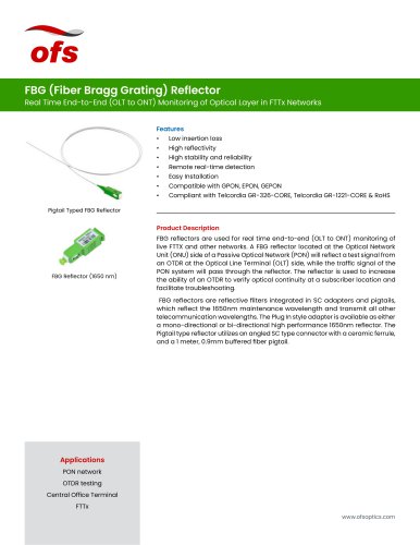 FBG (Fiber Bragg Grating) Reflector