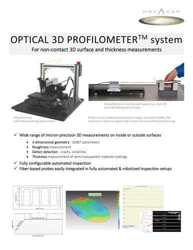 OPTICAL 3D PROFILOMETERTM system