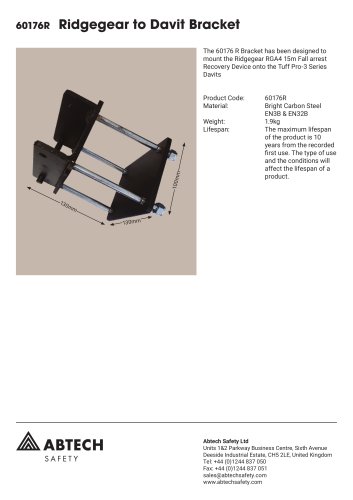 60176R Ridgegear to Davit Bracket