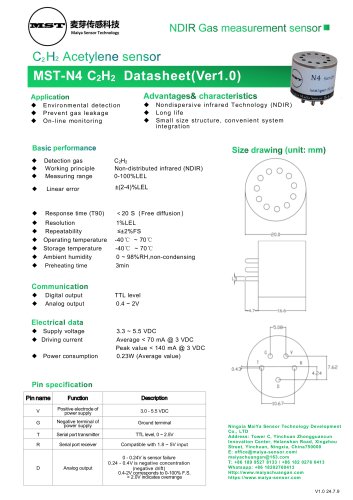 MaiYa  MST-N4 NDIR C2H2 sensor