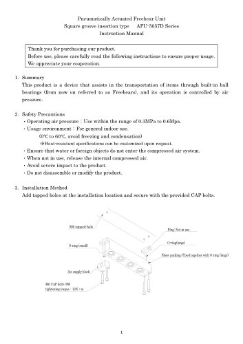 Square groove insertion type AFU-5057D Series