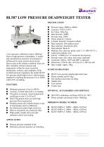 BL507 LOW PRESSURE DEADWEIGHT TESTER