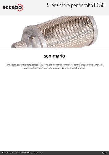 Silenziatore per Secabo FC50